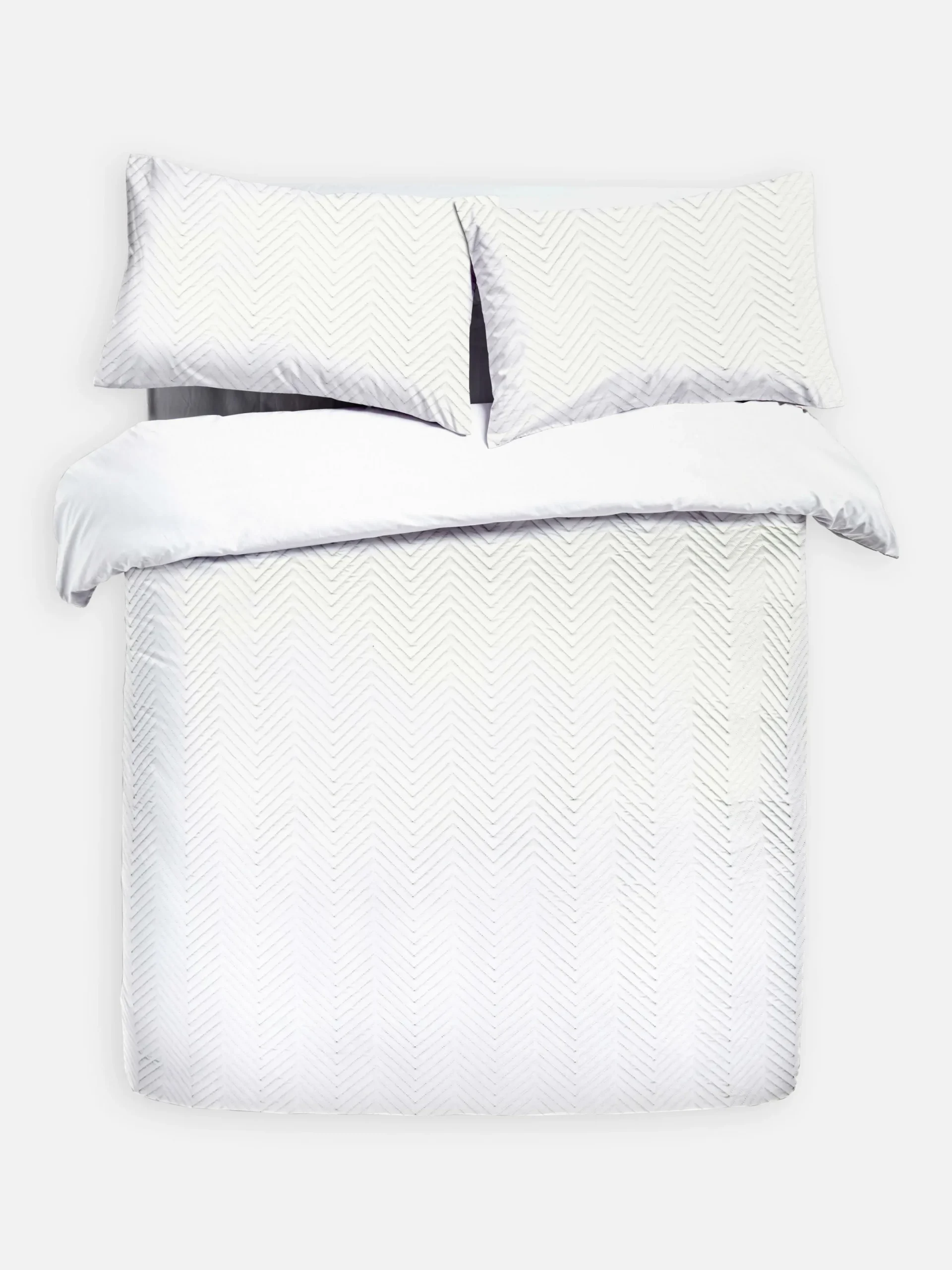 Bettwäsche Und Sets|Primark Strukturiertes Wendebettwäscheset, Doppelbett Weiß