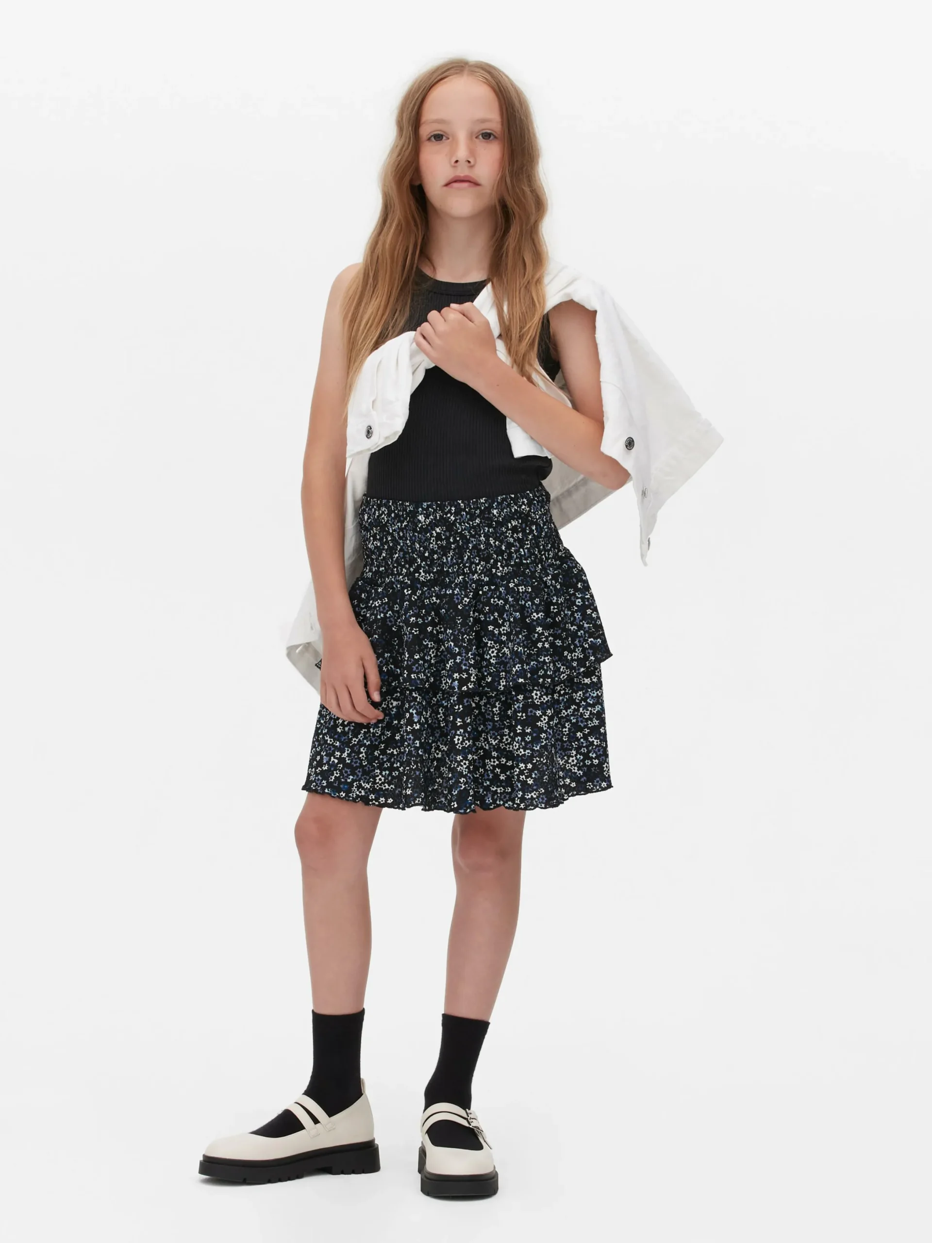 Röcke|Primark Stufenrock Mit Blumenmuster Multi