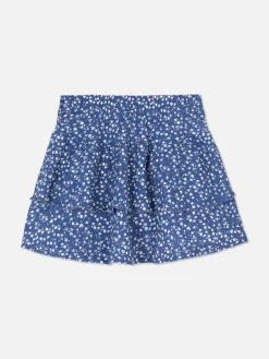 Röcke|Primark Stufenrock Mit Blumenmuster Blau