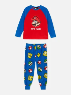 Schlafanzüge Und Nachtwäsche|Primark „Super Mario“ Fleece-Schlafanzug Rot