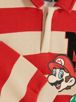 Hoodies Und Sweatshirts|Primark „Super Mario“ Rugby-Hemd Rot