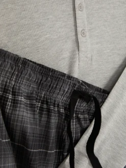 Schlafanzüge|Primark Superweicher, Langer Schlafanzug Grau