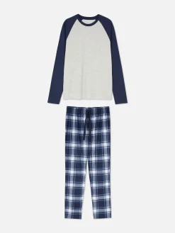 Schlafanzüge|Primark Superweicher, Langer Schlafanzug Marineblau