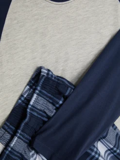 Schlafanzüge|Primark Superweicher, Langer Schlafanzug Marineblau