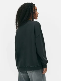 Hoodies Und Sweatshirts|Primark Sweatshirt Im Oversized-Look Mit „Sesamstraße“ Grafik Anthrazitfarben