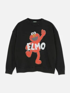 Hoodies Und Sweatshirts|Primark Sweatshirt Im Oversized-Look Mit „Sesamstraße“ Grafik Anthrazitfarben