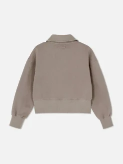 Hoodies Und Sweatshirts|Primark Sweatshirt In Acid-Wash Mit Trichterkragen Braun