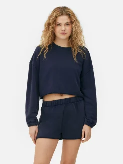 Hoodies Und Sweatshirts|Primark Sweatshirt Mit Ausgefranstem Saum Zum Kombinieren Marineblau