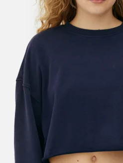 Hoodies Und Sweatshirts|Primark Sweatshirt Mit Ausgefranstem Saum Zum Kombinieren Marineblau