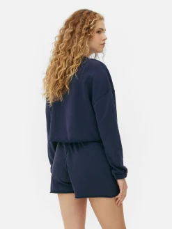 Hoodies Und Sweatshirts|Primark Sweatshirt Mit Ausgefranstem Saum Zum Kombinieren Marineblau