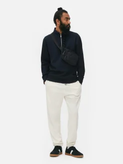 Hoodies Und Sweatshirts|Primark Sweatshirt Mit Reißverschluss Und Geometrie-Muster Marineblau