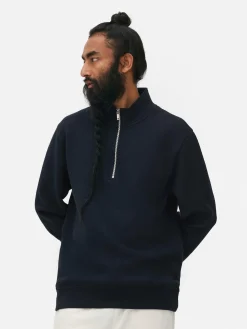 Hoodies Und Sweatshirts|Primark Sweatshirt Mit Reißverschluss Und Geometrie-Muster Marineblau