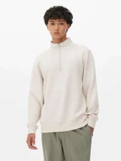Hoodies Und Sweatshirts|Primark Sweatshirt Mit Reißverschluss Und Geometrie-Muster Ecrufarben