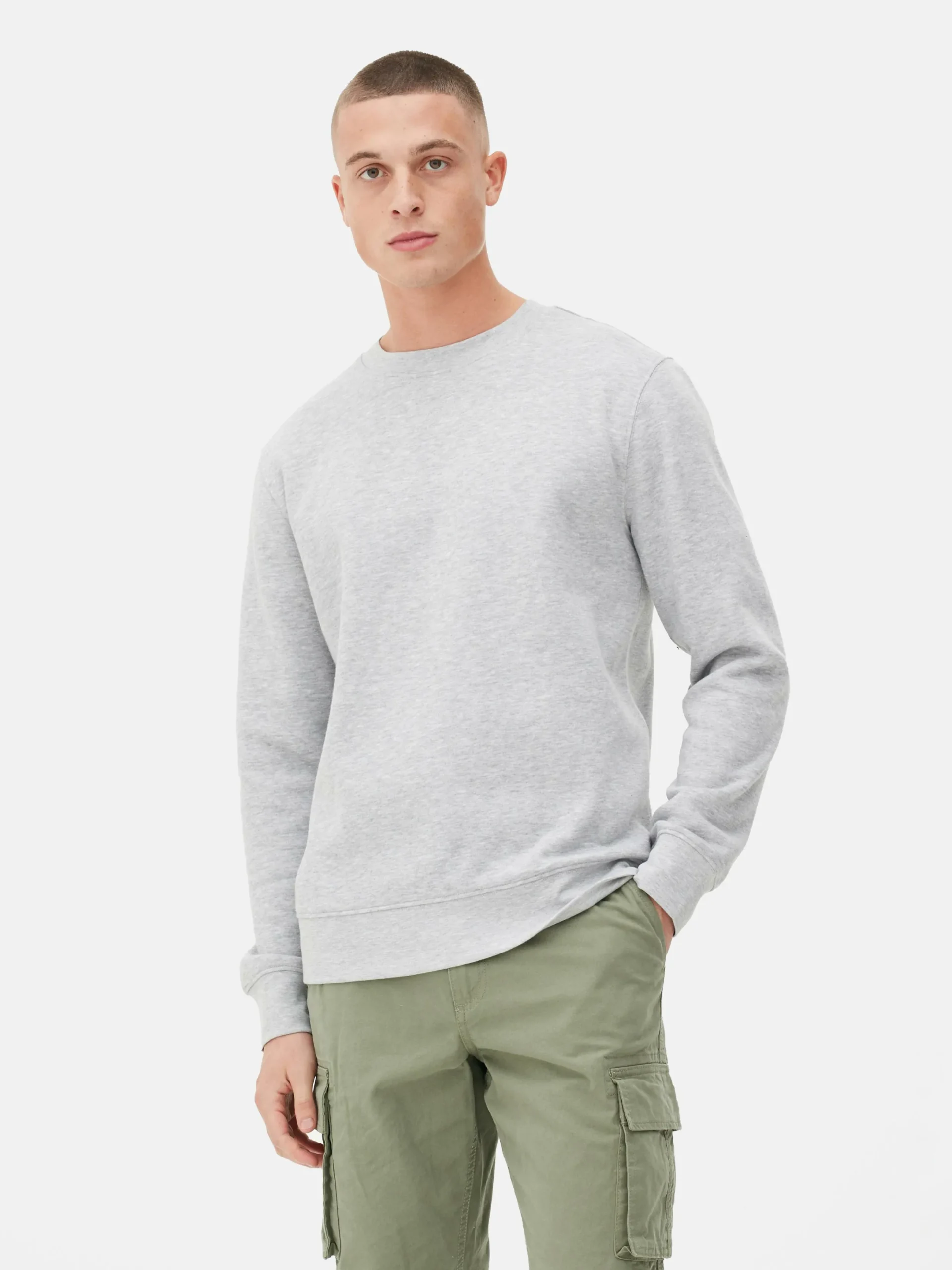 Hoodies Und Sweatshirts|Primark Sweatshirt Mit Rundhalsausschnitt Grau