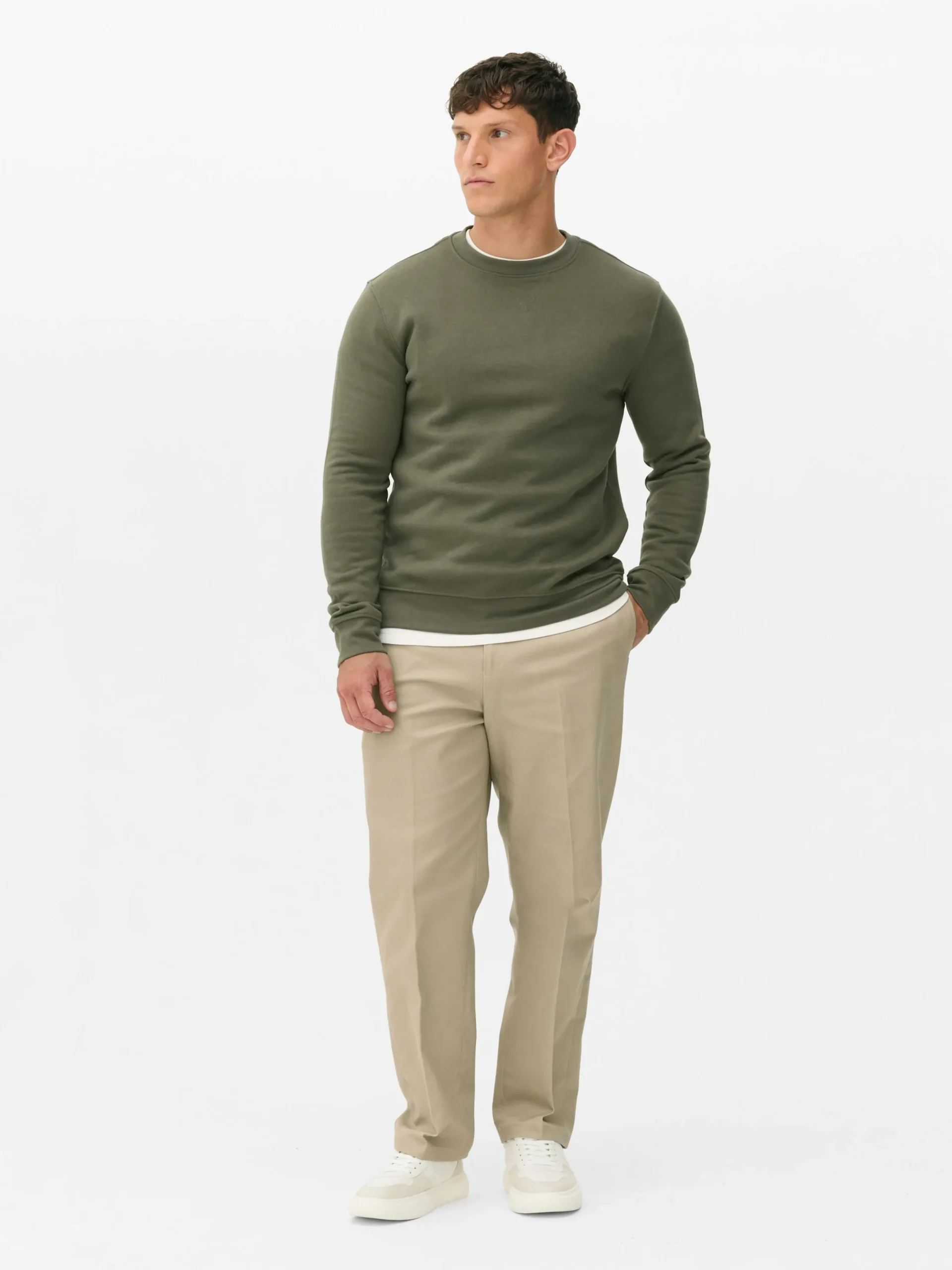 Hoodies Und Sweatshirts|Primark Sweatshirt Mit Rundhalsausschnitt Khakifarben