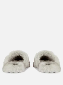 Hausschuhe|Primark „The Edit“ Flauschige Hausschuhe Grau