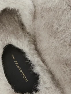 Hausschuhe|Primark „The Edit“ Flauschige Hausschuhe Grau