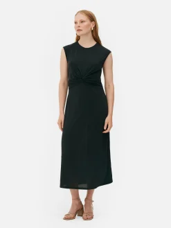 Kleider|Primark „The Edit“ Jerseykleid Mit Twistdetail Schwarz