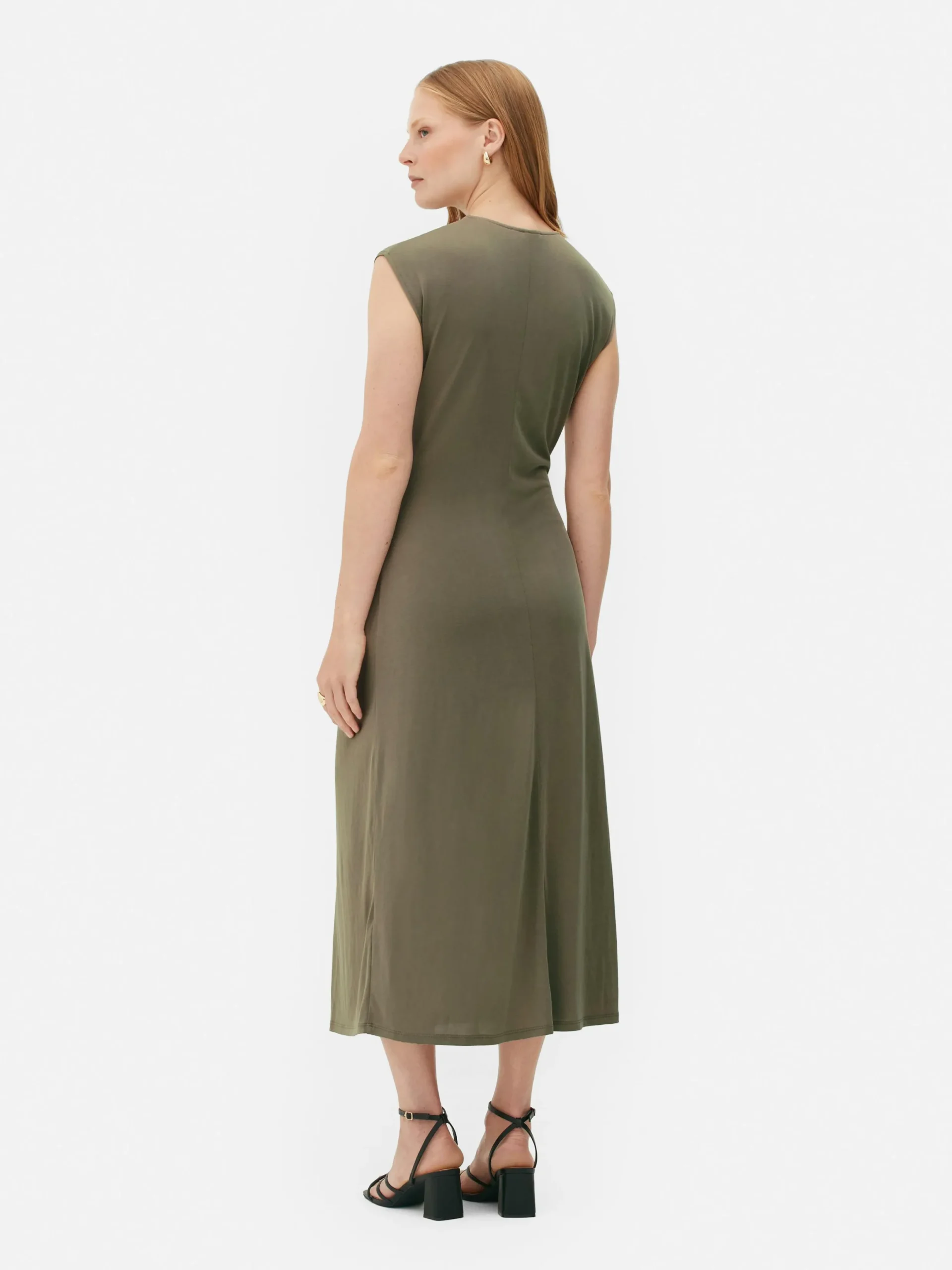Kleider|Primark „The Edit“ Jerseykleid Mit Twistdetail Taupefarben