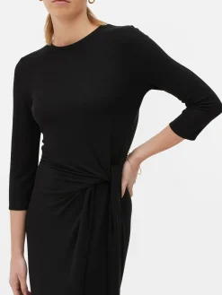 Kleider|Primark „The Edit“ Jerseykleid Zum Binden Schwarz