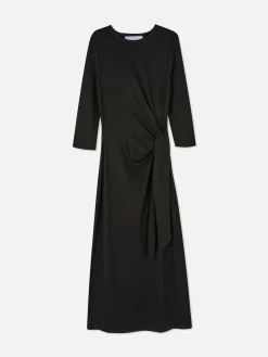 Kleider|Primark „The Edit“ Jerseykleid Zum Binden Schwarz