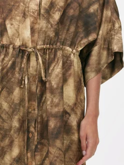 Kleider|Primark „The Edit“ Midaxi-Hemdkleid Kamelbraun