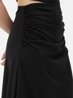 Röcke|Primark „The Edit“ Midirock Mit Asymmetrischem Saum Schwarz