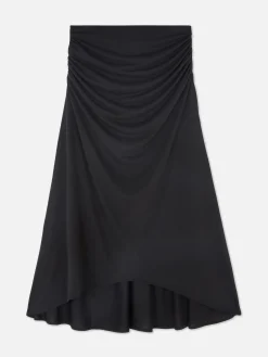 Röcke|Primark „The Edit“ Midirock Mit Asymmetrischem Saum Schwarz