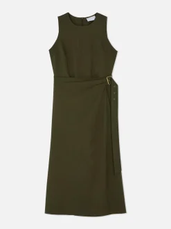 Kleider|Primark „The Edit“ ärmelloses Kleid Im Utility-Stil Khakifarben