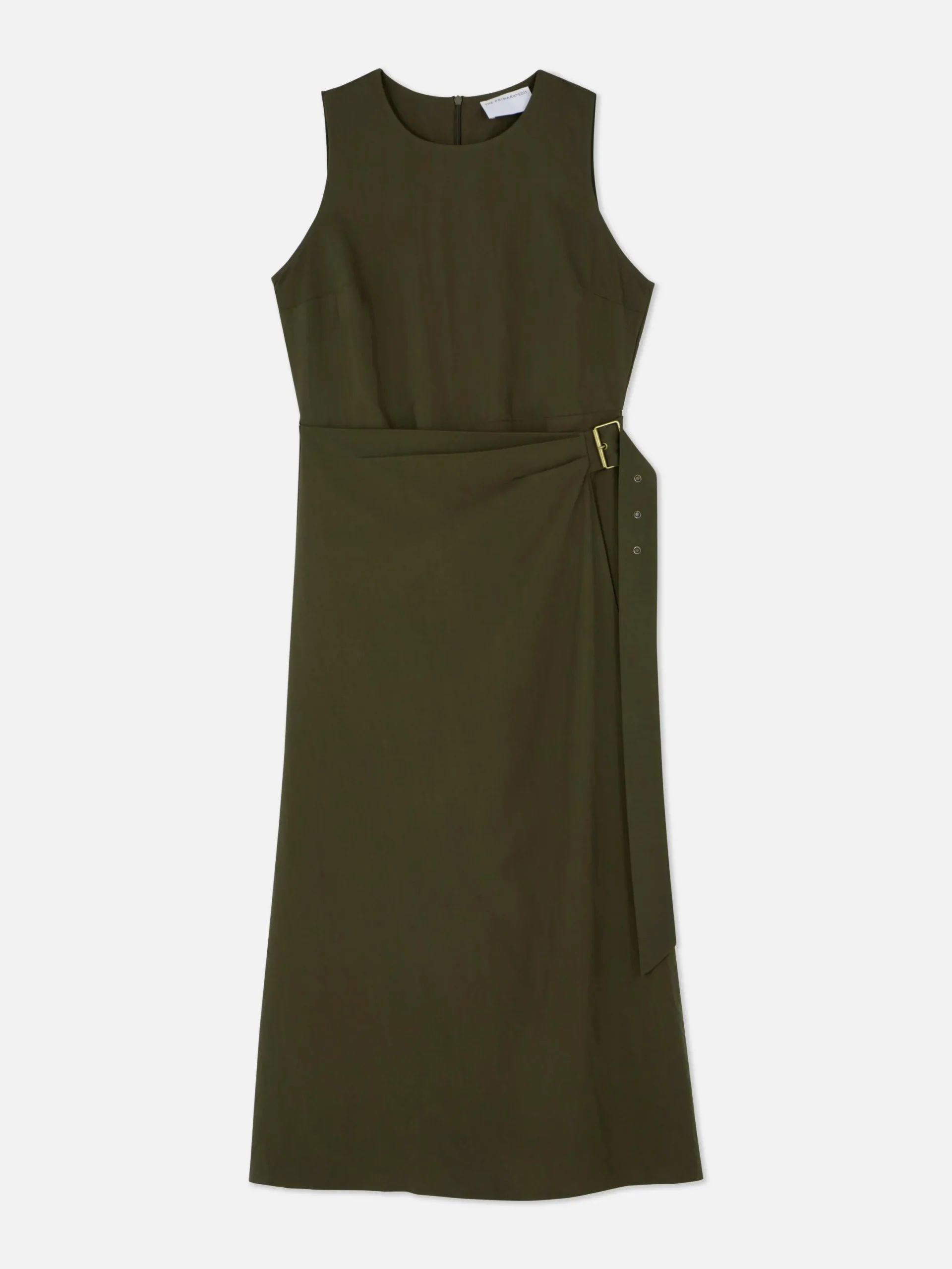Kleider|Primark „The Edit“ ärmelloses Kleid Im Utility-Stil Khakifarben