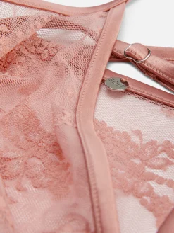 Dessous-Sets|Primark „The Edit“ Spitzenunterwäsche Mit Triangel-Bralette Rosa