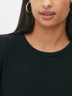 Kleider|Primark „The Edit“ T-Shirt-Midikleid Schwarz