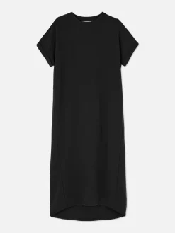 Kleider|Primark „The Edit“ T-Shirt-Midikleid Schwarz
