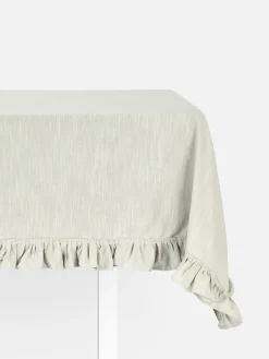 Geschirr|Primark Tischdecke Mit Rüschenbesatz Grau