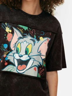 Tops Und T-Shirts|Primark „Tom Und Jerry“ T-Shirt Anthrazitfarben