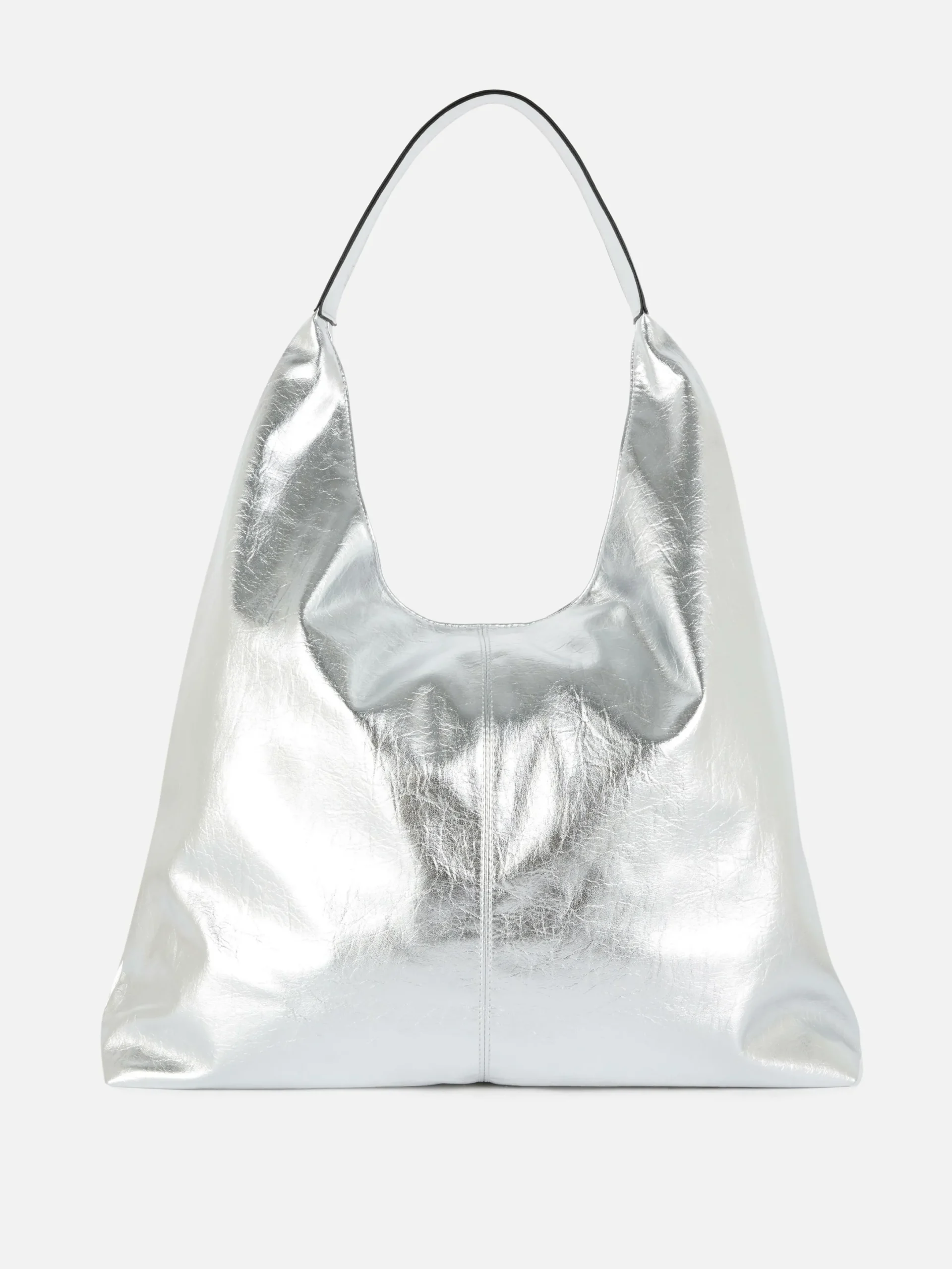 Taschen Und Portemonnaies|Primark Tragetasche Aus Kunstleder In Metallic-Optik Silber