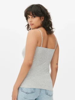Tops Und T-Shirts|Primark Trägertop Mit Stretch Grau meliert