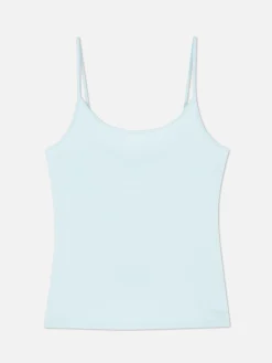 Tops Und T-Shirts|Primark Trägertop Mit Stretch Hellblau