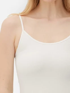 Tops Und T-Shirts|Primark Trägertop Mit Stretch Weiß