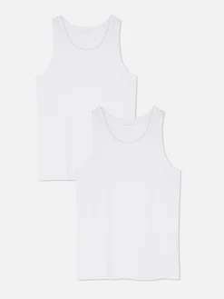Tops Und T-Shirts|Primark Trägertops Mit U-Ausschnitt, 2er-Pack Weiß
