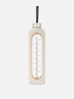 Tassen Und Becher|Sportbekleidung|Primark Trinkflasche Aus Glas, 1 Liter Beige