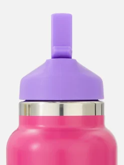 Tassen Und Becher|Primark Trinkflasche In Blockfarben Mit Strohhalm Pink