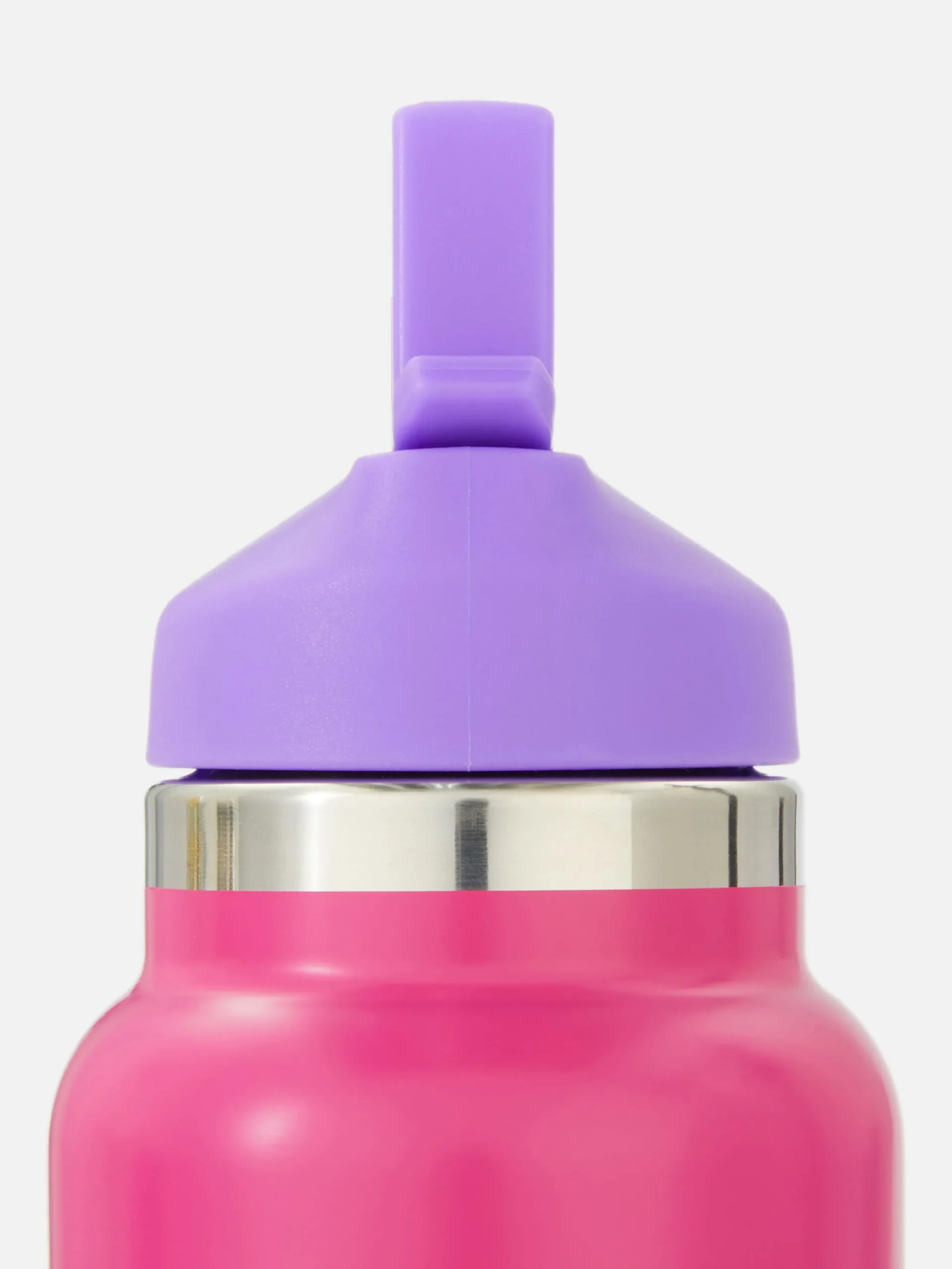 Tassen Und Becher|Primark Trinkflasche In Blockfarben Mit Strohhalm Pink