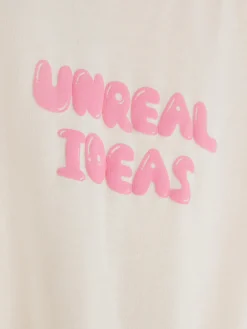 Tops Und T-Shirts|Primark T-Shirt Im Oversized-Look Mit Grafik Ecrufarben