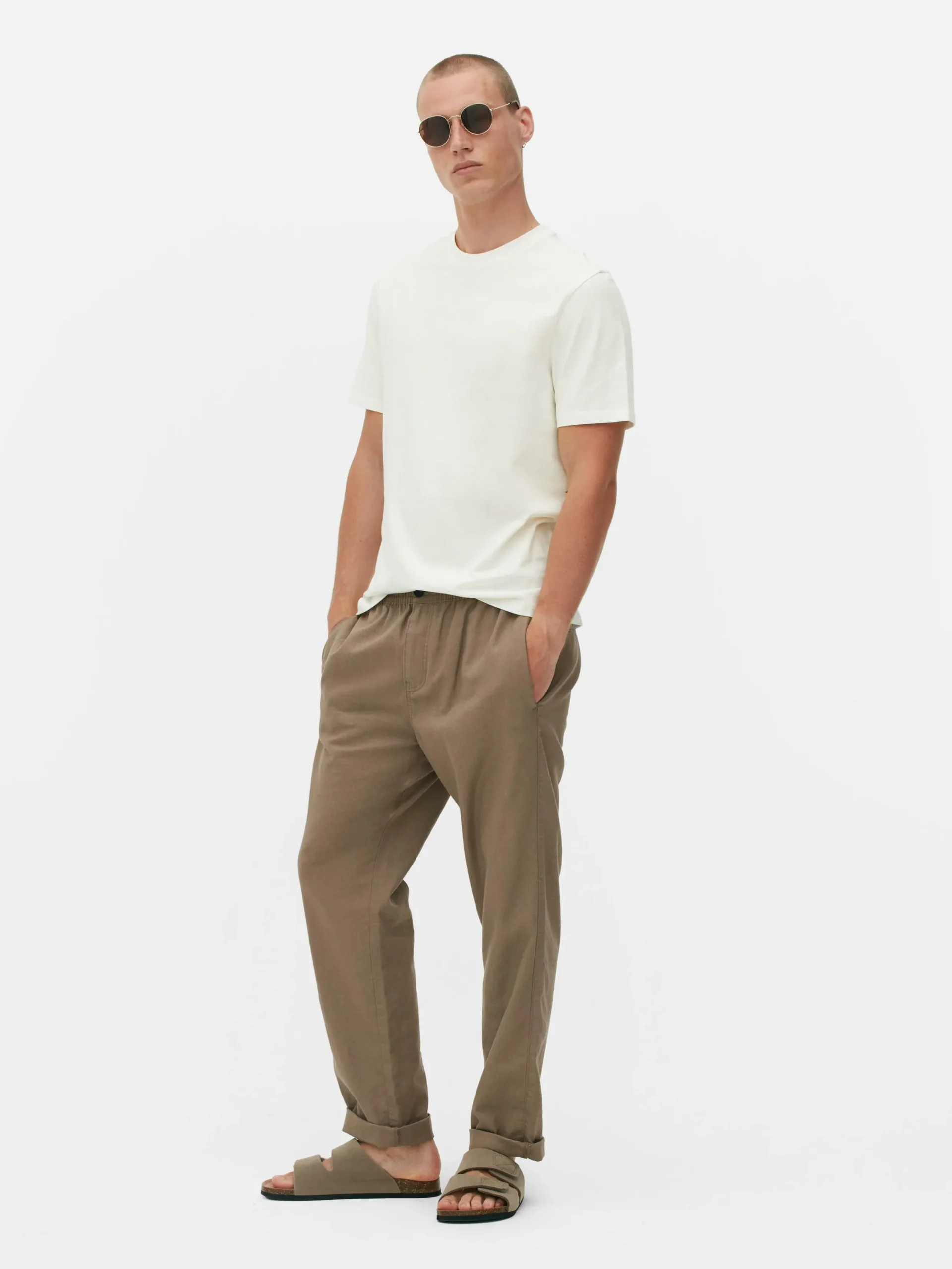 Tops Und T-Shirts|Primark T-Shirt Im Regular-Fit Mit Rundhalsausschnitt Ecrufarben