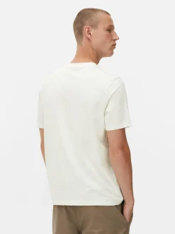Tops Und T-Shirts|Primark T-Shirt Im Regular-Fit Mit Rundhalsausschnitt Ecrufarben