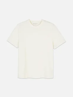 Tops Und T-Shirts|Primark T-Shirt Im Regular-Fit Mit Rundhalsausschnitt Ecrufarben