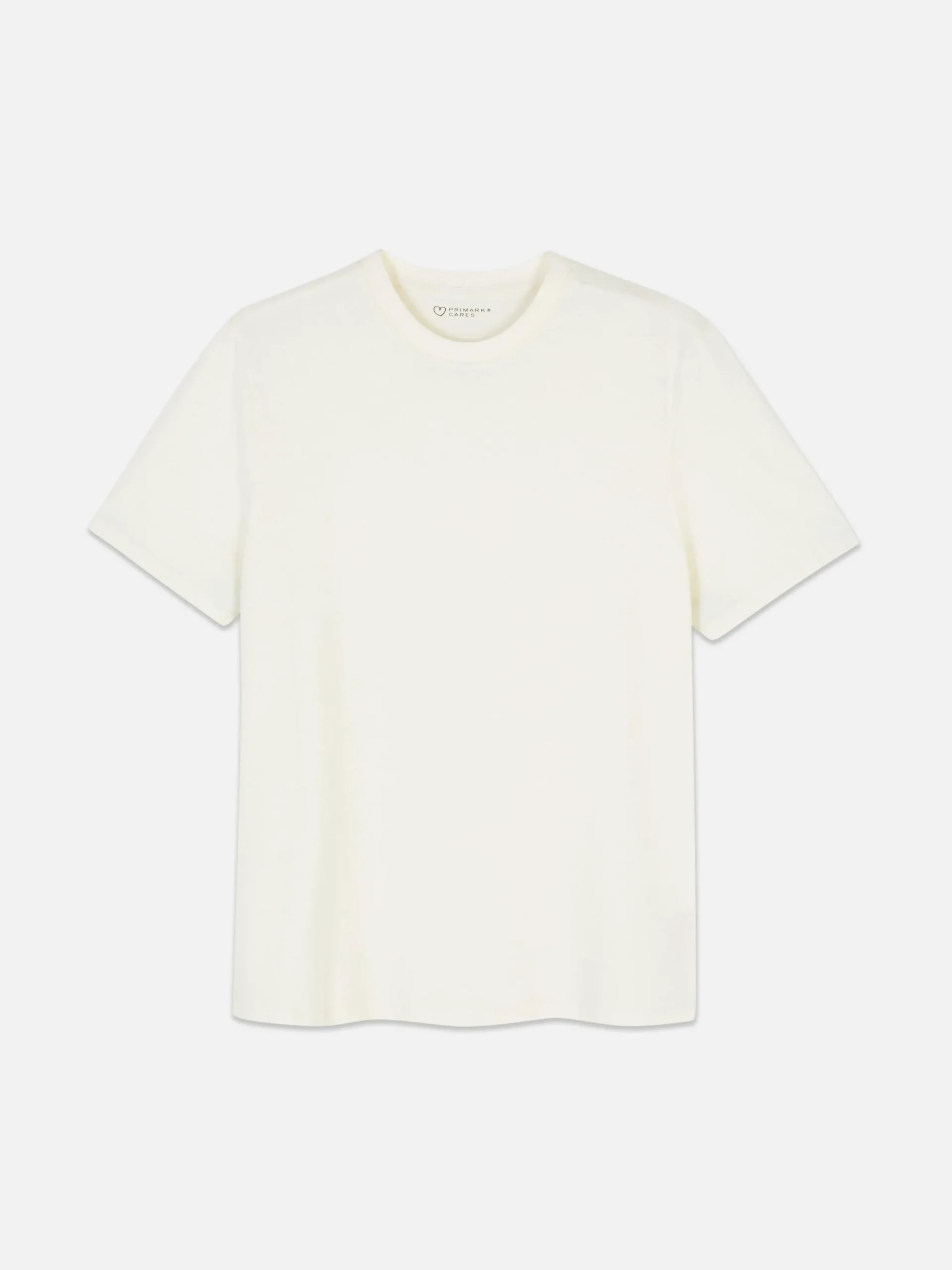 Tops Und T-Shirts|Primark T-Shirt Im Regular-Fit Mit Rundhalsausschnitt Ecrufarben
