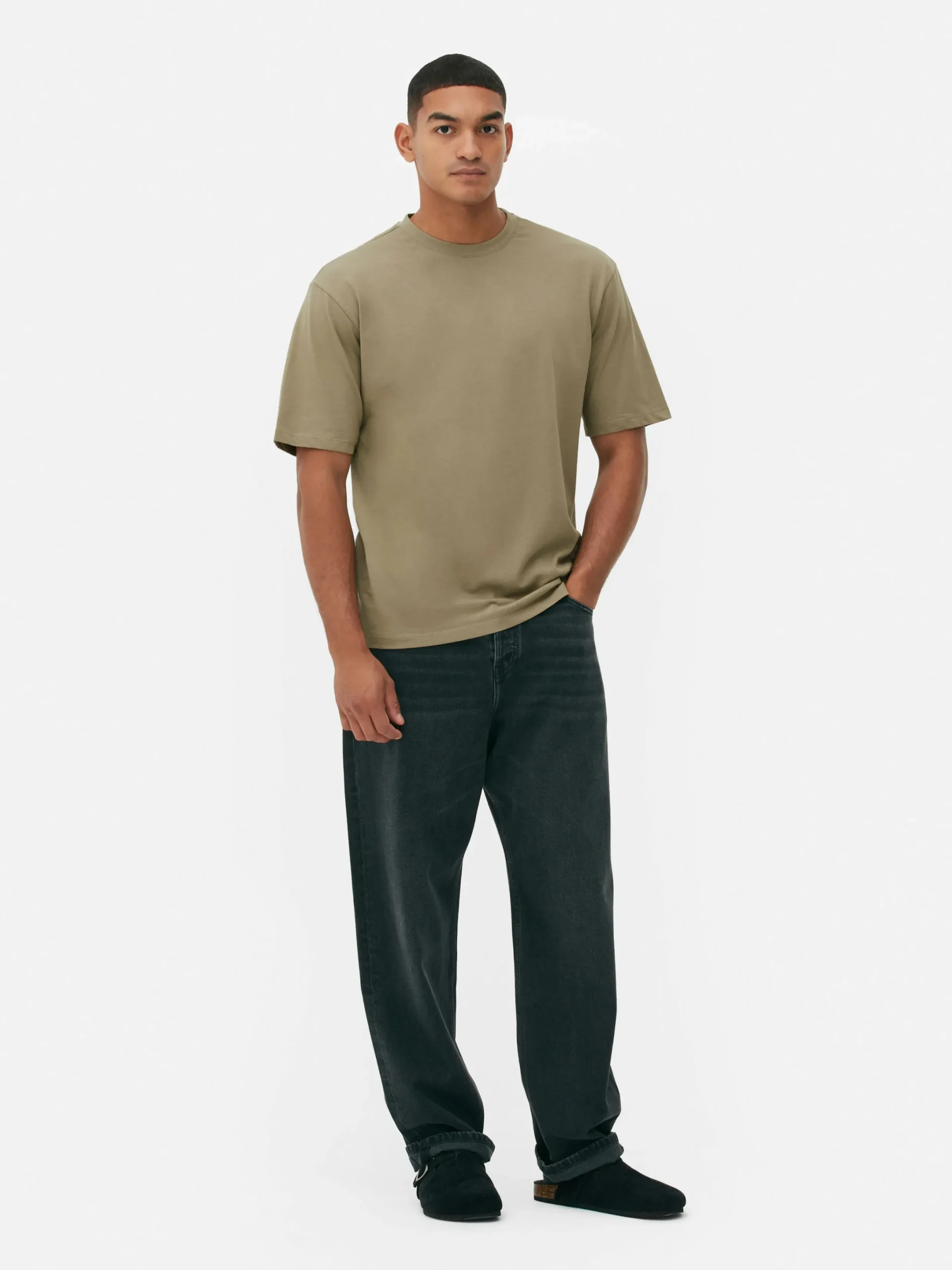 Tops Und T-Shirts|Primark T-Shirt In Lässiger Passform Khakifarben