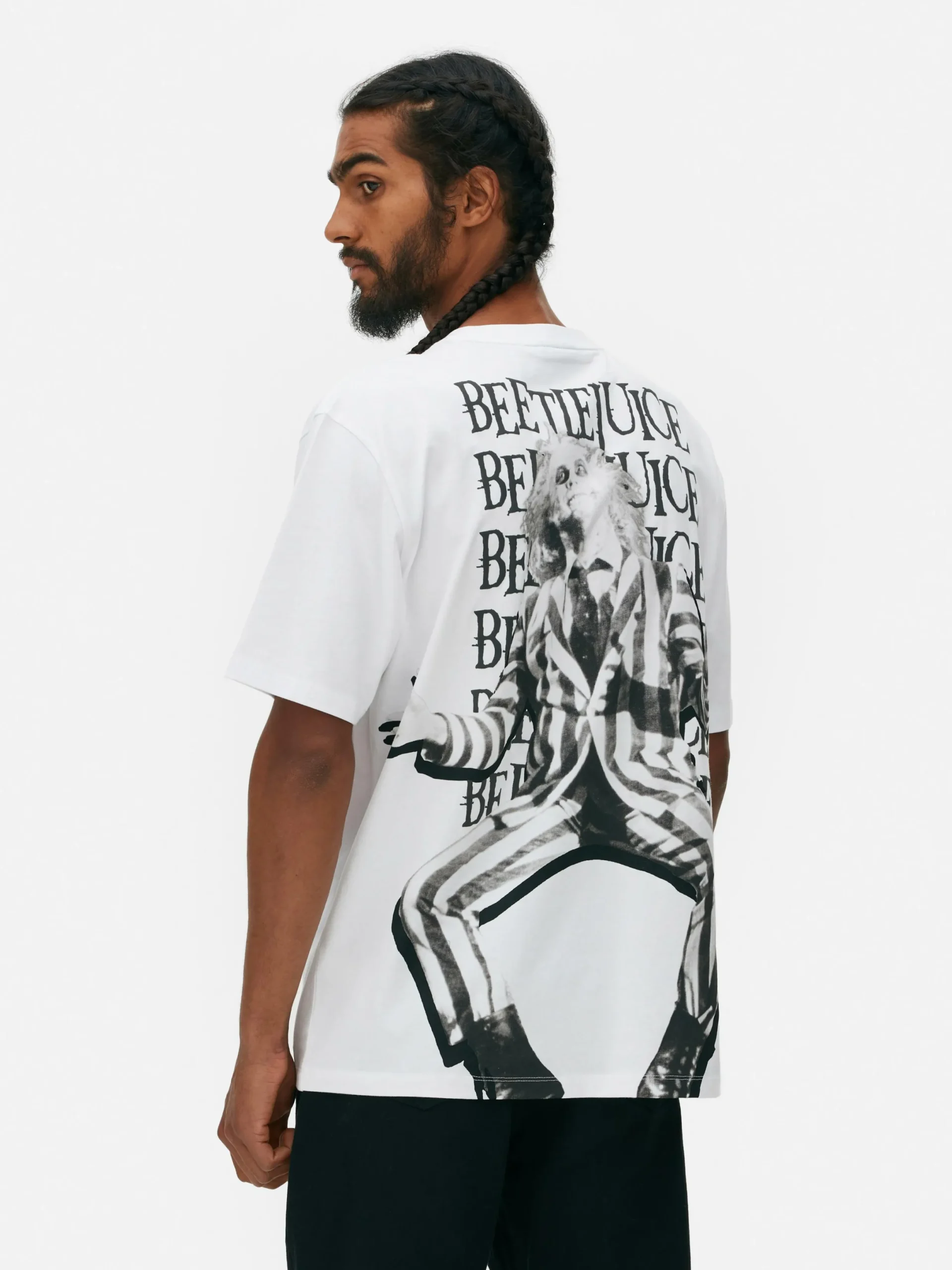 Beetlejuice|Halloween Alle|Primark T-Shirt Mit „Beetlejuice“ Motiv Weiß